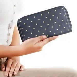 Union Code Navy Genuine Leather Woman’s Wallet